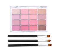 Rosa Paleta de Sombras de Ojos Profesional, 16 Colores Nude Altamente Pigmentados con Acabados Mate y Brillante con 3 Brochas De Maquillaje, Larga Duración para un Maquillaje de Ojos Perfecto