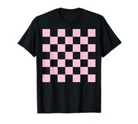 Rosa pálido, patrón de tablero de ajedrez, a cuadros Camiseta