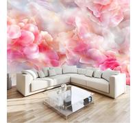 Rosa Papel pintado panorámico no tejido 200 x 140 cm Tamaño personalizado, póster mural gigante 3D, Sencillo Rústico Mármol. para sala de estar dormitorio o restaurante