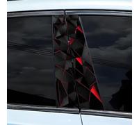 Rosa para patrón de panal de abeja coche B pilar calcomanía diseño geométrico a prueba de sol cubierta de columna central adorno decorativo para sedán SUV deportivo coche protección exterior