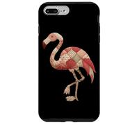 Rosa Patchwork Flamingo Retro Cottagecore Chic Carcasa para iPhone 7 Plus/8 Plus