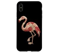 Rosa Patchwork Flamingo Retro Cottagecore Chic Carcasa para iPhone XS MAX