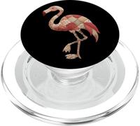 Rosa Patchwork Flamingo Retro Cottagecore Chic PopSockets PopGrip para MagSafe