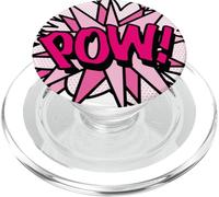 Rosa Pow Comic Pop Art Moderno Divertido Diseño Retro PopSockets PopGrip para MagSafe