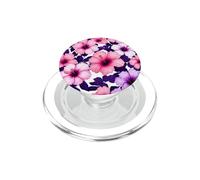 Rosa Púrpura Hibisco Floral Flores Bold Floral PopSockets PopGrip para MagSafe