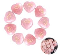 Rosa Quarzo Cristallo,Haoyanger 10PCS Pietre Portafortuna per Bambini,Pietre curative,Pietre Naturali per Bambini,Cristalli curativi,Pietre Chakra,Cristalli per Meditazione e Decorazioni