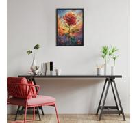 Rosa roja al Atardecer Puzzle 300 Piezas Portátil Familiar Compacto Animales y Plantas Rompecabezas 3D para Familia Desafío Intelectual Maquetas Educativas Construir 300 PCS