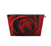 Rosa roja, Bolsa de artículos de tocador Bolsa de Maquillaje Bolsa de cosméticos Bolsa de artículos de tocador de Viaje portátil