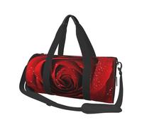 Rosa roja, Bolsa de Viaje de Gran Capacidad, Bolso Redondo, Bolsa de Viaje Deportiva, Bolsa de Mano, Bolsa de Fitness