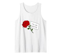 Rosa roja con cita Eres hermosa Hombres Mujeres Adolescentes Camiseta sin Mangas