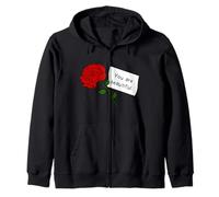 Rosa roja con cita Eres hermosa Hombres Mujeres Adolescentes Sudadera con Capucha