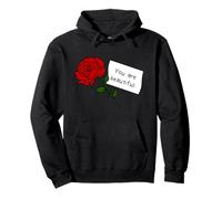 Rosa roja con cita Eres hermosa Hombres Mujeres Adolescentes Sudadera con Capucha