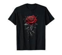 Rosa Roja Flor Botánico Jardín Flor Rosa Camiseta