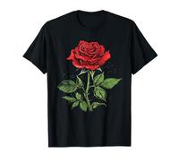 Rosa Roja Flor Botánico Jardín Jardinería Flor Rosa Camiseta