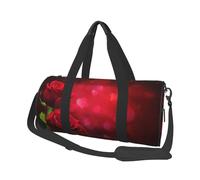 Rosa roja Impresa., Bolsa de Viaje de Gran Capacidad, Bolso Redondo, Bolsa de Viaje Deportiva, Bolsa de Mano, Bolsa de Fitness
