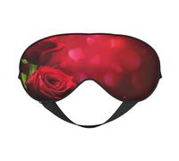Rosa roja impresa., Cubreojos completos Antifaz bloqueador de luz Antifaz para dormir Antifaz suave con los ojos vendados Noche