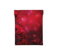 Rosa roja Impresa., Squeeze Top Wallet Bolsa de Almacenamiento para Mujer Monedero pequeño Bolsa de Cambio