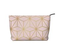 Rosa Rubor metálico Astral,Neceser de Pana, Neceser de Maquillaje portátil, Neceser de Viaje