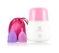 ROSA RUGOSA® Paquete de tazas menstruales + vaporizador - Todo lo que necesitas para comenzar tu viaje de copa menstrual. - Higiene femenina - sin fugas - hasta el 99.9%