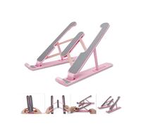 (Rosa) Soporte pieghevole por computadora portátil Soporte regolabile por computadora portátil