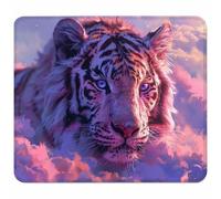 Rosa Tappetino Mouse Piccolo 240x200x3mm, Tappetino Scrivania con Bordo Cucito, Mousepad Impermeabile e Antiscivolo, Pratica e Facile da Pulire, Accessori Gaming e Accessori PC Regalo, Tigre N-8289