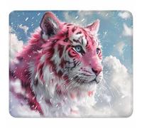 Rosa Tappetino Mouse Piccolo 250x200x3mm, Tappetino Scrivania con Bordo Cucito, Mousepad Impermeabile e Antiscivolo, Pratica e Facile da Pulire, Accessori Gaming e Accessori PC Regalo, Tigre S-1658