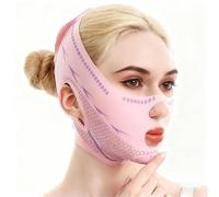 Rosa V Line Mascarilla, cinta de elevación facial para eliminar la barbilla doble, apnea del sueño, cinta de la barbilla, reafirmante facial reutilizable