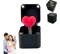 Rosa y corazón impresos en 3D en una caja, corazones sorpresa en una caja, cajas de regalo sorpresa para el día de San Valentín, broma sorpresa para regalar a amigos y seres queridos cajas de regalo