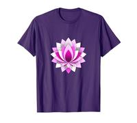 Rosa y Morado Mandala Lotus Floral Camiseta