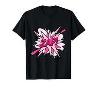 Rosa Zap Comic Pop Art Moderno Divertido Diseño Retro Camiseta
