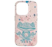 Rosa Zen Energía Azul Mindfulness Rana de Meditación Espiritual Carcasa para iPhone 14 Pro