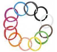 ROSA3D - Recambio de filamento para bolígrafo 3D, 12 colores base x 10 m, 1,75 mm, PLA, compatible con la mayoría de bolígrafos de impresión 3D de 1,75 mm, EN 71-3 (seguridad de juguetes)