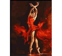 ROSACE Kit diamond painting 5D PIEDRAS CUADRADAS.Pintura diamante adulto infantiles Diferentes medidas y hasta 80 modelos a elegir. (modelo flamenca, 50 x 70 cm). Diamond painting kit completo.