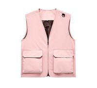 Rosado,3XL,Chaleco de Fotografía Casual al Aire Libre para Hombres Chaleco de Fotografía Chaleco de Malla Chaleco de Herramientas Chaleco Multi-Bolsillos Chaleco de Pesca de Verano para Hombres