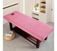 Rosado,60x180cm/1.9x5.9ft,Funda De Cama De Belleza Sábanas Elásticas De La Mesa De Masaje Con Orificio Funda De Cama De Masaje Sábana De Masaje Lavable Todo Cerrado