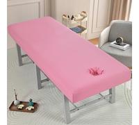 Rosado,60x180cm/1.9x5.9ft,Masaje De Cama Con Orificio De La Cara,Cubierta De Masaje De Belleza Elástica De Belleza,Cubierta Protectora De Spa De Hojas De Masaje Impermeables