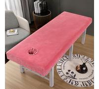 Rosado,70x185cm/2.2x6ft,Sábanas De Mesa De Masaje Con Orificio, Funda De Cama De Belleza Sábana Ajustable De Masaje SPA Lavable Funda Protectora Descanso De Cama Colcha