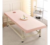 Rosado,70x190cm/2.2x6.2ft,Cubierta De Mesa De Masaje,Tapa De La Cama De Pestañas De 190x80cm Con Orificio Para La Cara, Sábanas De Cama De Masaje Salones De Belleza Elástica