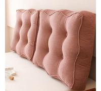 Rosado,71inch/Cal King,Almohada De Cabecera Respaldo Grande Soporte De Algodón De Color Sólido De Dormitorio Cojín De Cuña Tapizado Refuerzo Completo con Funda Extraíble