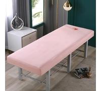 Rosado,80x190cm/2.6x6.2ft,Sábana De Cama De Masaje Grande,Mesa De Masaje Con Orificio Para La Cara,Funda De Cama De Belleza Reutilizable,Cubierta De Cama De Belleza Envoltura