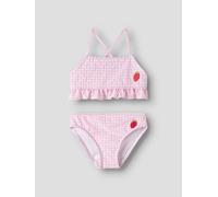 Rosado A Cuadros Bikini Espalda Cruzada