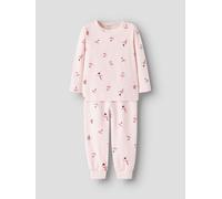 Rosado Diseño Estampado Pijama 2 Piezas