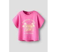 Rosado Diseño Estampado Top Cropped