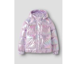 Rosado Estampado Metalizado Chaqueta Acolchada