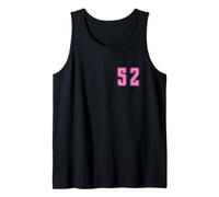 Rosado Número 52 Equipo Junior Deportivo Uniforme Numerado Camiseta sin Mangas