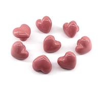 Rosado Perilla del cajón Perillas del gabinete de cerámica Manija de la habitación de los niños Tirar de la forma del corazón Para los cajones de la cómoda (paquete de 8 tornillos incluidos)