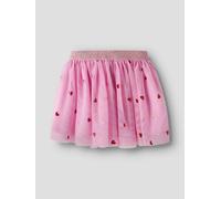 Rosado Tul Con Brillos Falda