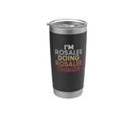 Rosalee Name Rosalee Personalized Name First Given Vaso térmico de acero inoxidable de doble pared