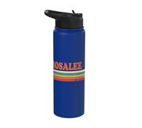 ROSALEE Retro Personalizado Nombre Vintage Rayas Stainless Steel Insulated Water Bottle