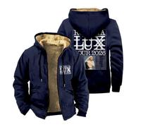 Rosalia Lux Tour 2026 - Chaqueta unisex de manga larga con cremallera, estilo informal, para la calle, azul marino, L